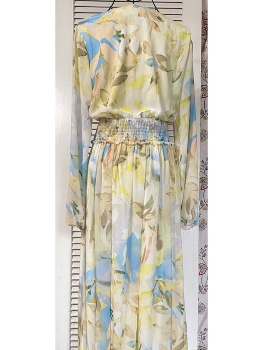 Laundry By Shelli Segal Los Angeles Floral Pastel Flowy Maxi Dress Wedding Guest - Picture 8 of 16